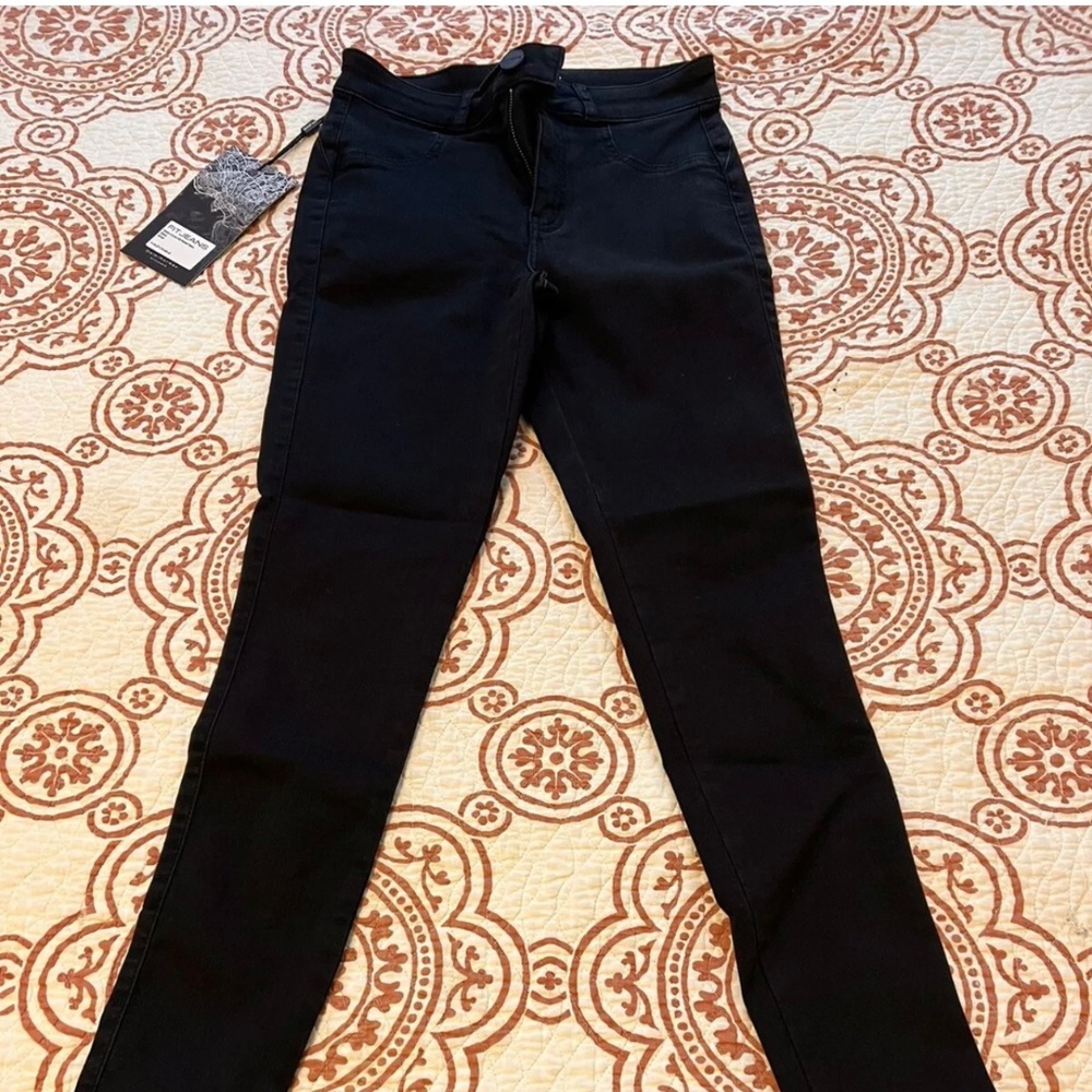 FIT Jeans Womens Contour Mid Waisted Black Small